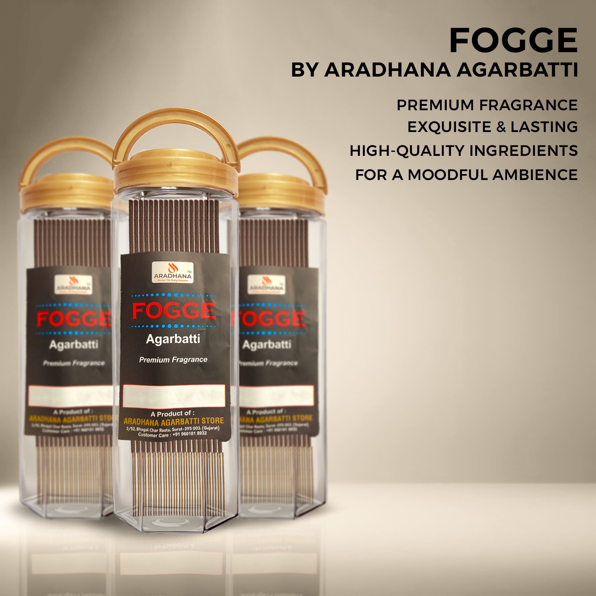 Fogge Big Agarbatti Jar (380gm)