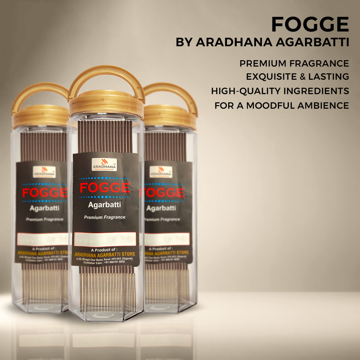 Fogge Big Agarbatti Jar (380gm)