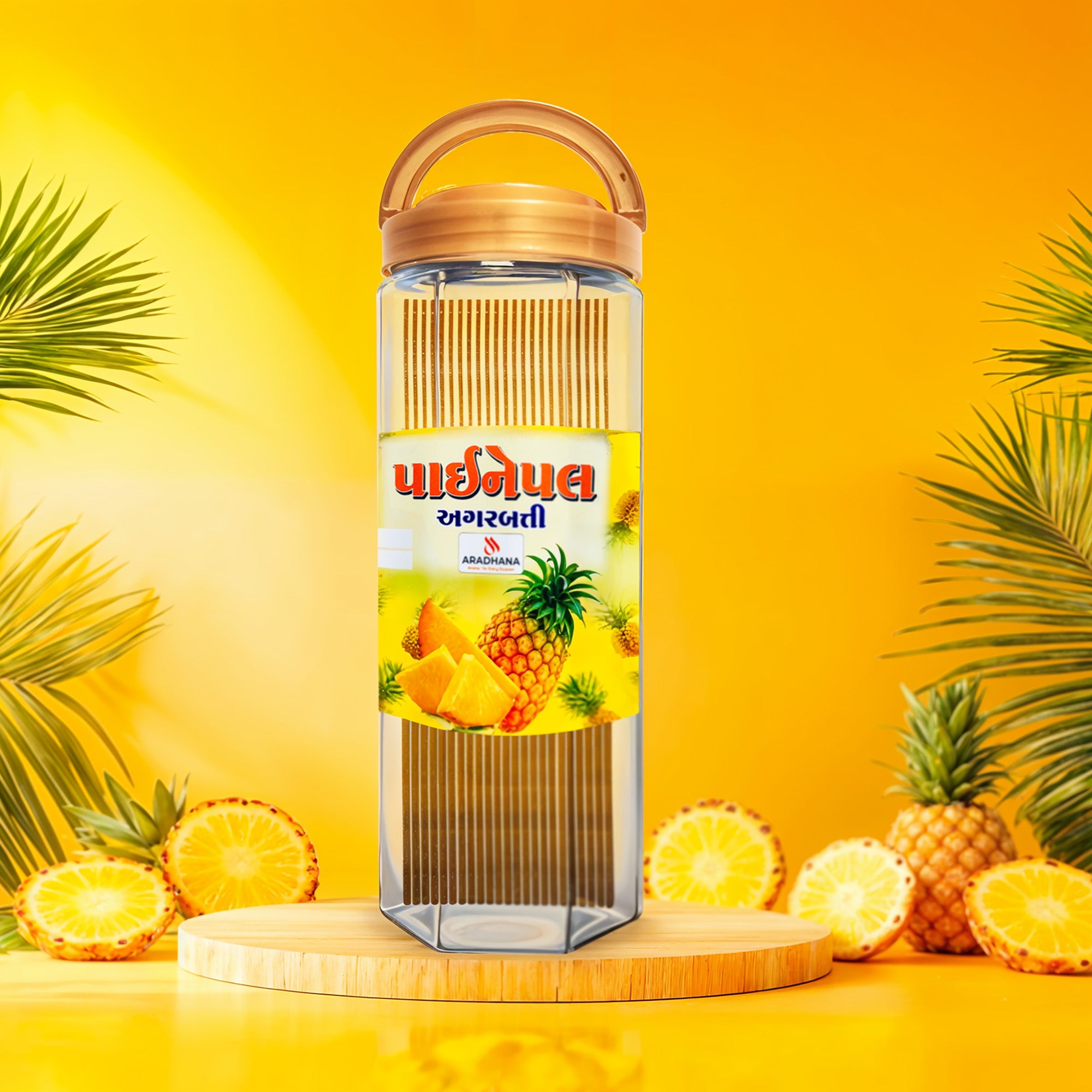 Pineapple Big Agarbatti Jar (380gm)