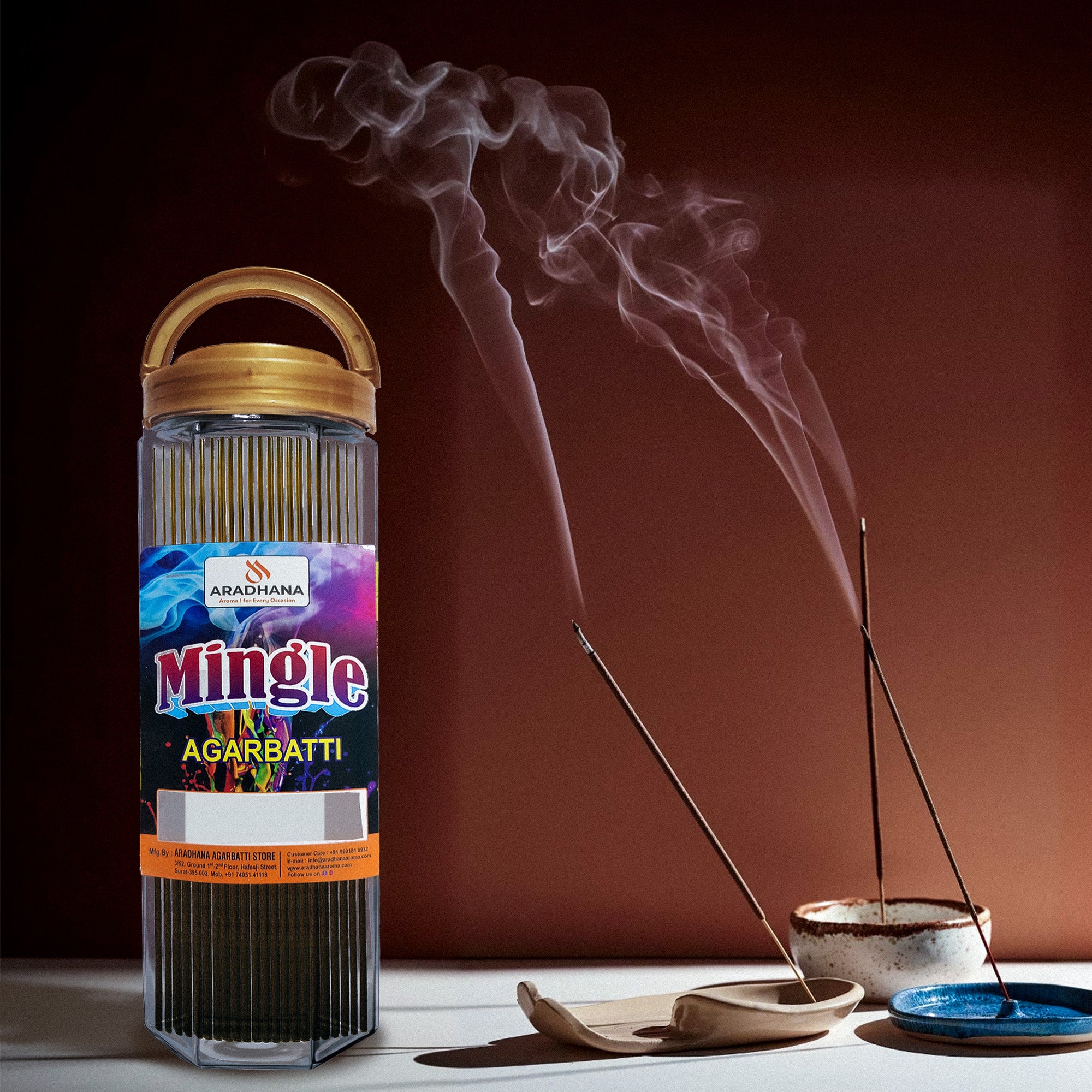 Mingle Big Agarbatti Jar (380gm)