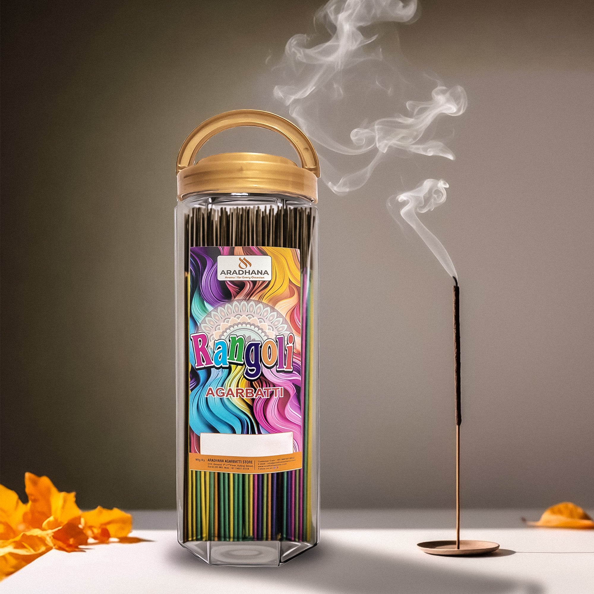 Rangoli Big Agarbatti Jar (380gm)
