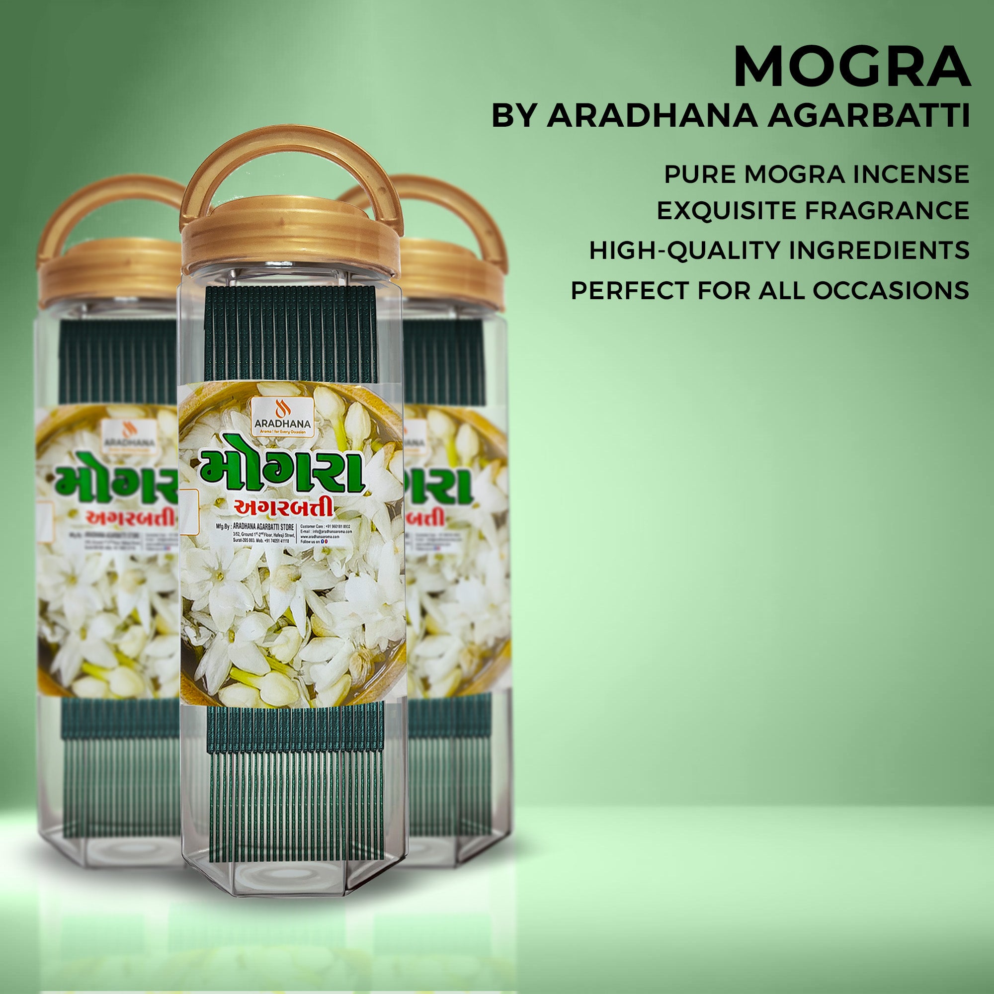 Mogra Big Agarbatti Jar (380gm)