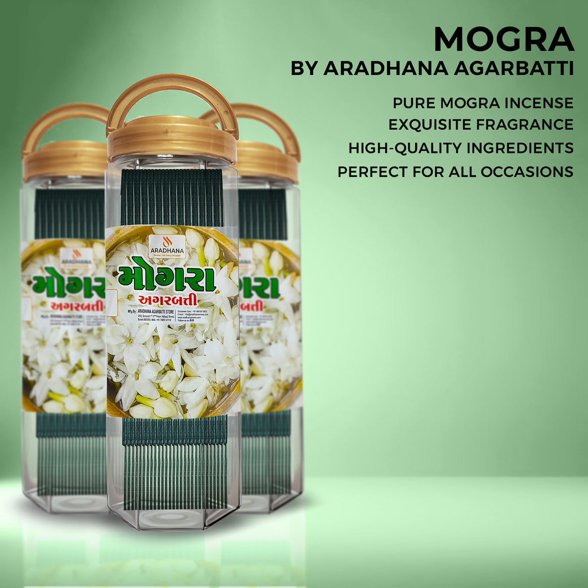 Mogra Big Agarbatti Jar (380gm)