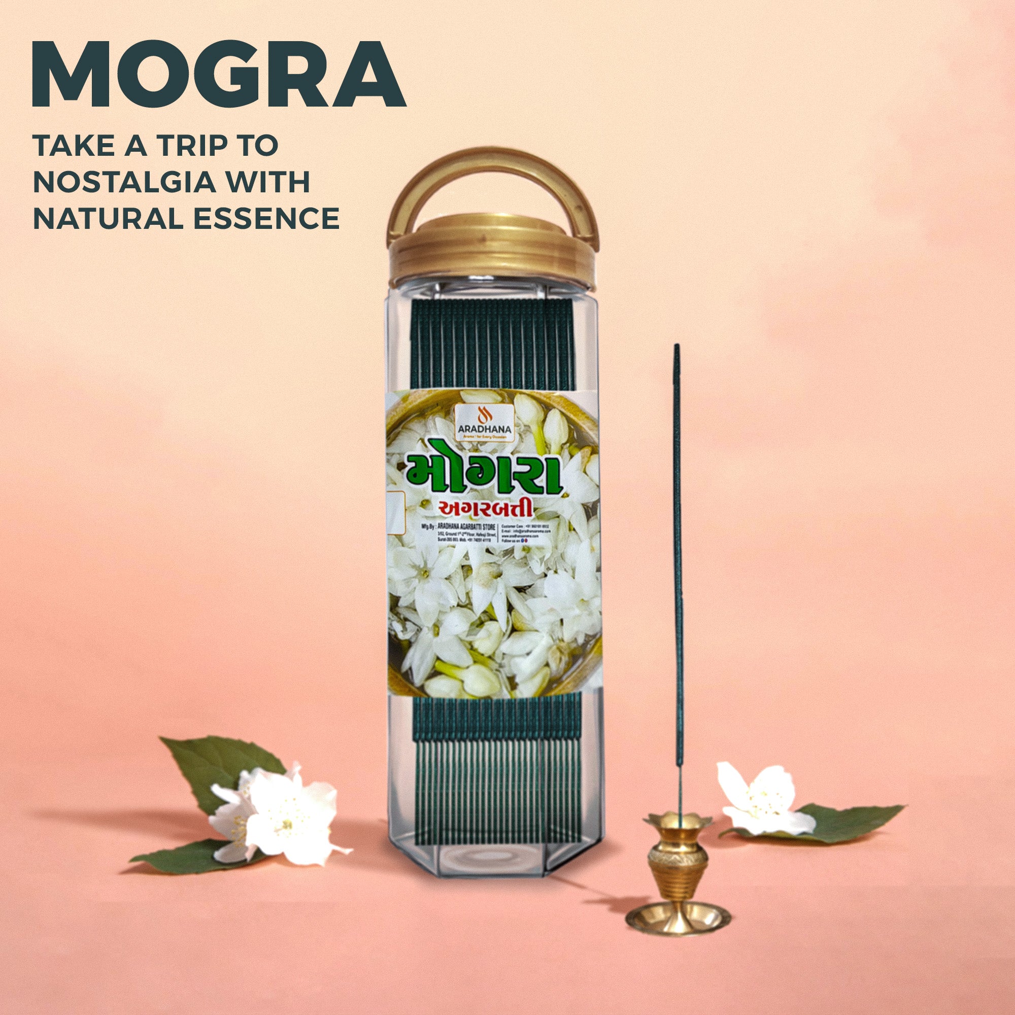 Mogra Big Agarbatti Jar (380gm)
